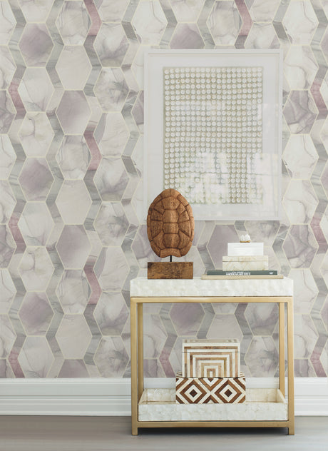 York OS4284 Earthbound Purple Wallpaper