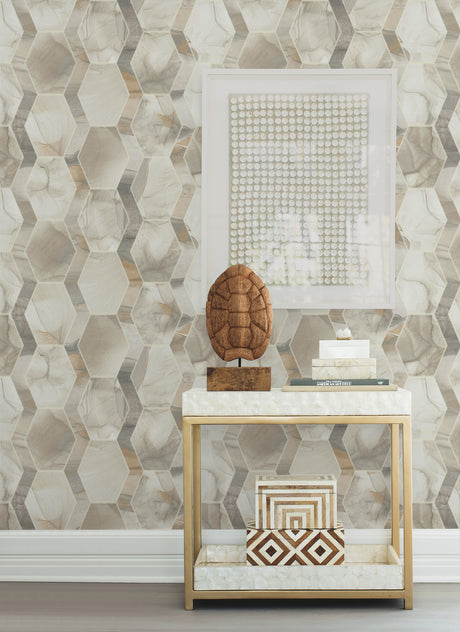 York OS4285 Earthbound Cream & Grey Wallpaper