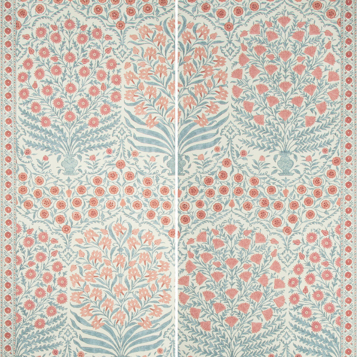 LEE JOFA P2017100.519.0 SAMEERA PAPER RED/BLUE Wallpaper - Eade's Wallpaper