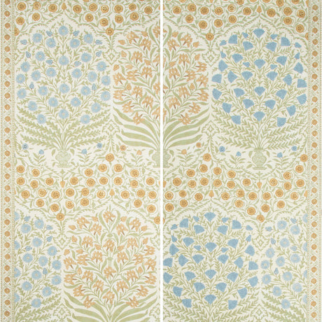 LEE JOFA P2017100.540.0 SAMEERA PAPER SAPPHIRE/GOLD Wallpaper - Eade's Wallpaper