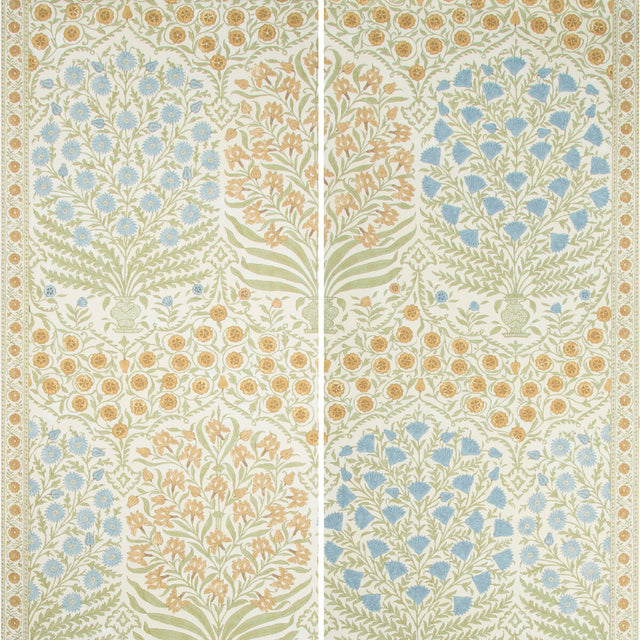 LEE JOFA P2017100.540.0 SAMEERA PAPER SAPPHIRE/GOLD Wallpaper - Eade's Wallpaper