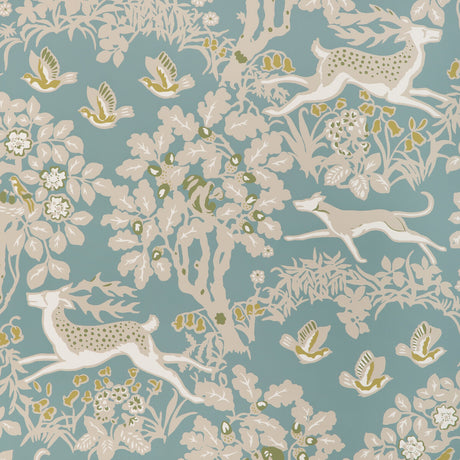 LEE JOFA P2017104.353.0 MILLE FLEUR WP LAKE Wallpaper - Eade's Wallpaper