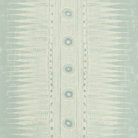 LEE JOFA P2018107.135.0 INDIAN ZAG PAPER AQUA Wallpaper - Eade's Wallpaper