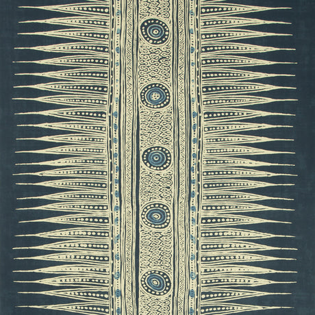LEE JOFA P2018107.50.0 INDIAN ZAG PAPER INDIGO Wallpaper - Eade's Wallpaper
