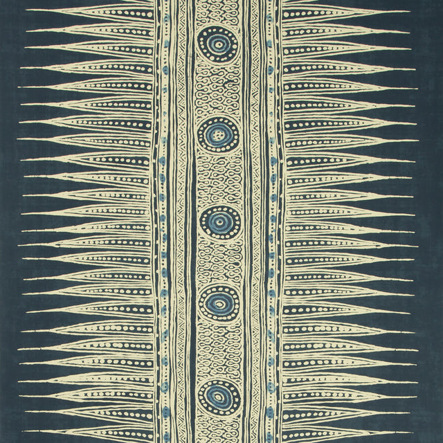 LEE JOFA P2018107.50.0 INDIAN ZAG PAPER INDIGO Wallpaper - Eade's Wallpaper