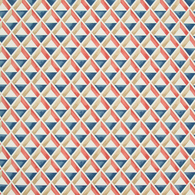LEE JOFA P2018108.195.0 CANNES PAPER RED/BLUE Wallpaper - Eade's Wallpaper