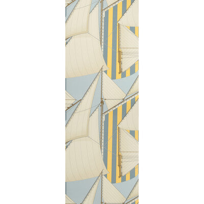LEE JOFA P2018109.405.0 ST TROPEZ WP BLUE/YELLOW Wallpaper - Eade's Wallpaper