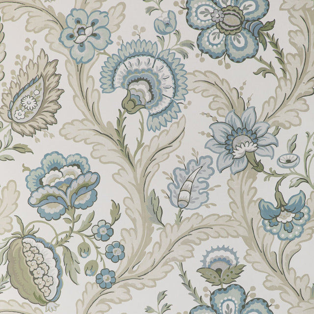 LEE JOFA P2020101.1323.0 WIMBERLY PAPER AQUA/SAGE Wallpaper - Eade's Wallpaper