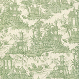 LEE JOFA P2020110.316.0 PAGODA TOILE PAPER GREEN Wallpaper - Eade's Wallpaper