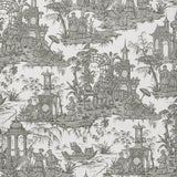 LEE JOFA P2020110.816.0 PAGODA TOILE PAPER COAL Wallpaper - Eade's Wallpaper