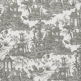 LEE JOFA P2020110.816.0 PAGODA TOILE PAPER COAL Wallpaper - Eade's Wallpaper