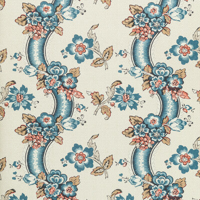 LEE JOFA P2020111.519.0 BENDAY PAPER DENIM/BERRY Wallpaper - Eade's Wallpaper