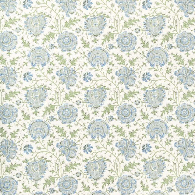 LEE JOFA P2022112.530.0 INDIENNES FLORAL WP SEA Wallpaper - Eade's Wallpaper