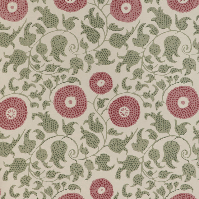 LEE JOFA P2023103.73.0 ELDORA LEAF/ROSE Wallpaper - Eade's Wallpaper
