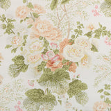 LEE JOFA P2023115.312.0 GRAND ALTHEA WP APRICOT/MOSS Wallpaper - Eade's Wallpaper