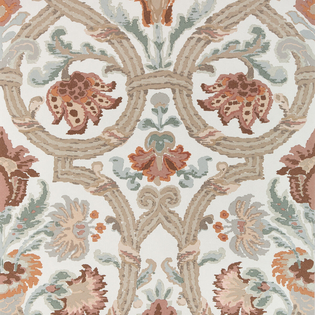 LEE JOFA P2023130.121.0 NEW SEVILLA PAPER CLAY Wallpaper - Eade's Wallpaper