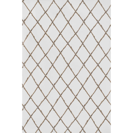 LEE JOFA P2025106.1116.0 BARE TWIG TRELLIS WP BROWN Wallpaper - Eade's Wallpaper