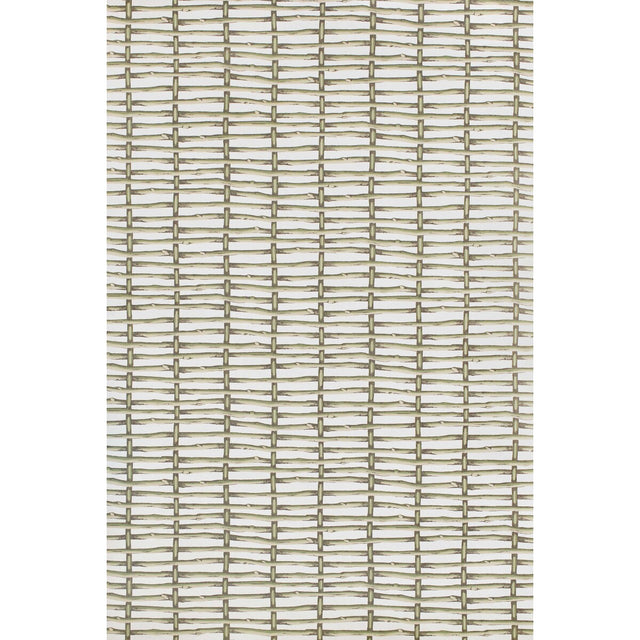 LEE JOFA P2025107.123.0 TWIG FENCE WP GREEN Wallpaper - Eade's Wallpaper