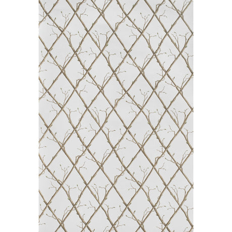 LEE JOFA P2025108.1016.0 TWIG TRELLIS WP BROWN Wallpaper - Eade's Wallpaper