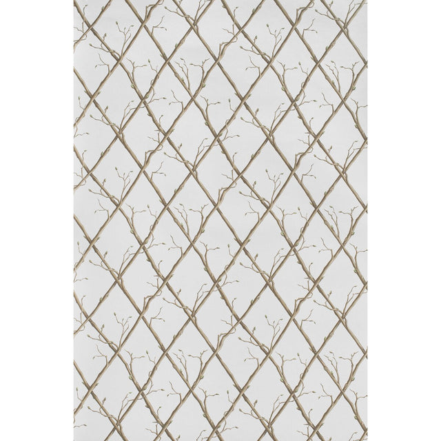 LEE JOFA P2025108.1016.0 TWIG TRELLIS WP BROWN Wallpaper - Eade's Wallpaper