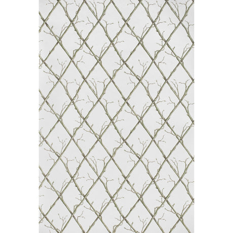 LEE JOFA P2025108.123.0 TWIG TRELLIS WP GREEN Wallpaper - Eade's Wallpaper