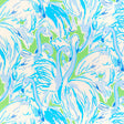 LEE JOFA P2025114.315.0 PINK COLONY WP GREEN/BLUE Fabric - LILLY PULITZER III WALLCOVERING
