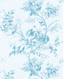 LEE JOFA TEA ROSE TOILE WP P2026100.1115.0 in BLUE Wallpaper