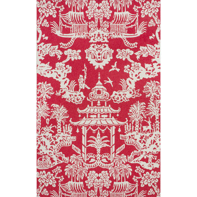 BRUNSCHWIG & FILS P8012100.19.0 LHASA PAPER RED Wallpaper - Eade's Wallpaper
