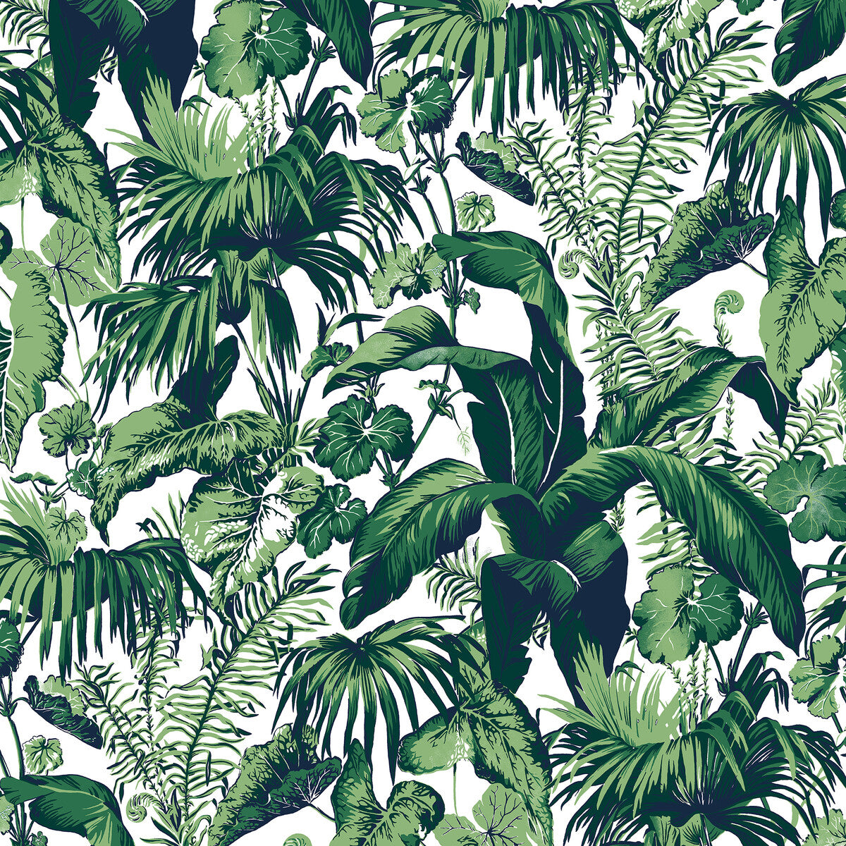 BRUNSCHWIG & FILS P8015102.1.0 FEUILLAGE BLANC Wallpaper - Eade's Wallpaper