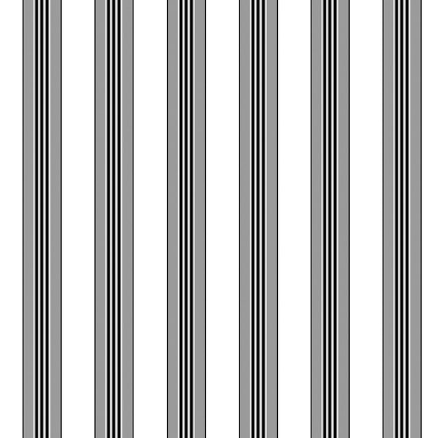 BRUNSCHWIG & FILS P8015104.11.0 RAYURE LIONE GREY Wallpaper - Eade's Wallpaper