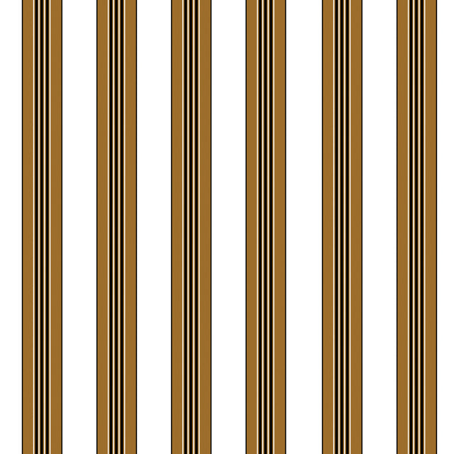 BRUNSCHWIG & FILS P8015104.46.0 RAYURE LIONE TOBACCO Wallpaper - Eade's Wallpaper
