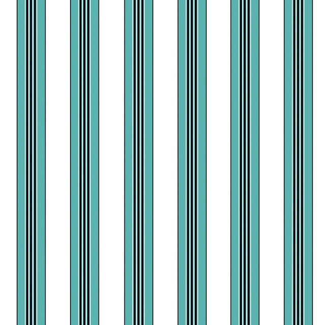 BRUNSCHWIG & FILS P8015104.513.0 RAYURE LIONE AQUA Wallpaper - Eade's Wallpaper
