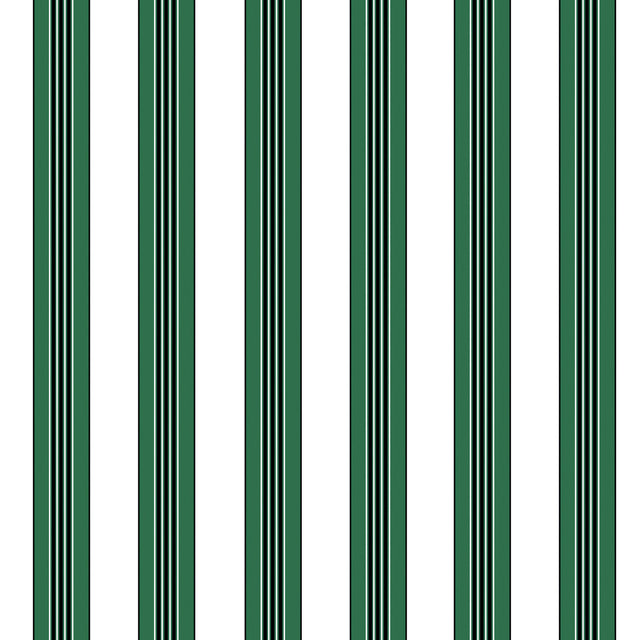 BRUNSCHWIG & FILS P8015104.53.0 RAYURE LIONE EMERALD Wallpaper - Eade's Wallpaper