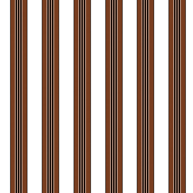 BRUNSCHWIG & FILS P8015104.6.0 RAYURE LIONE CHOCOLATE Wallpaper - Eade's Wallpaper