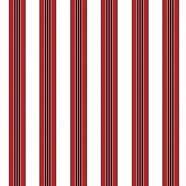 BRUNSCHWIG & FILS P8015104.9.0 RAYURE LIONE RED Wallpaper - Eade's Wallpaper