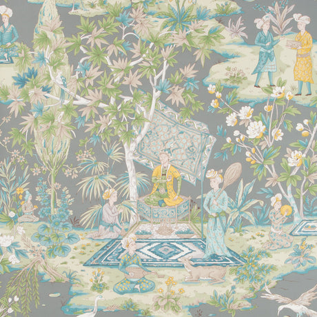 BRUNSCHWIG & FILS P8019101.113.0 LODI GARDEN GREY Wallpaper - Eade's Wallpaper