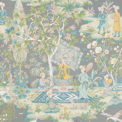 BRUNSCHWIG & FILS P8019101.113.0 LODI GARDEN GREY Wallpaper - Eade's Wallpaper