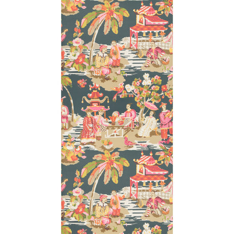 BRUNSCHWIG & FILS P8019102.117.0 XIAN GREY/PINK Wallpaper - Eade's Wallpaper