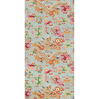 BRUNSCHWIG & FILS P8019113.137.0 MING DRAGON AQUA Wallpaper - Eade's Wallpaper