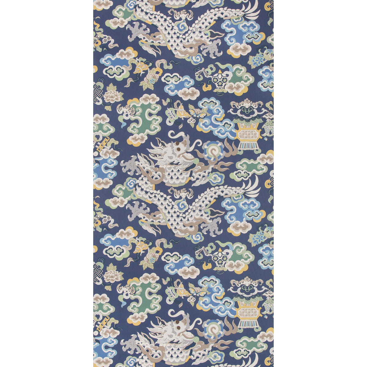 BRUNSCHWIG & FILS P8019113.5.0 MING DRAGON LAPIS Wallpaper - Eade's Wallpaper