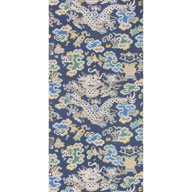 BRUNSCHWIG & FILS P8019113.5.0 MING DRAGON LAPIS Wallpaper - Eade's Wallpaper