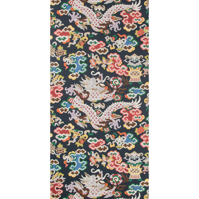 BRUNSCHWIG & FILS P8019113.50.0 MING DRAGON INDIGO Wallpaper - Eade's Wallpaper