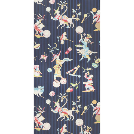 BRUNSCHWIG & FILS P8019114.55.0 CIRQUE CHINOIS NAVY Wallpaper - Eade's Wallpaper