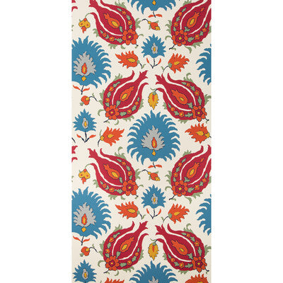 BRUNSCHWIG & FILS P8020102.176.0 KASHMIRI POMEGRANATE/BLUE Wallpaper - Eade's Wallpaper