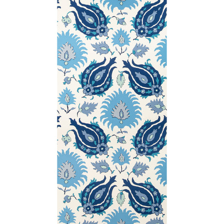BRUNSCHWIG & FILS P8020102.278.0 KASHMIRI SAPPHIRE/BLUE Wallpaper - Eade's Wallpaper
