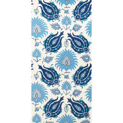 BRUNSCHWIG & FILS P8020102.278.0 KASHMIRI SAPPHIRE/BLUE Wallpaper - Eade's Wallpaper