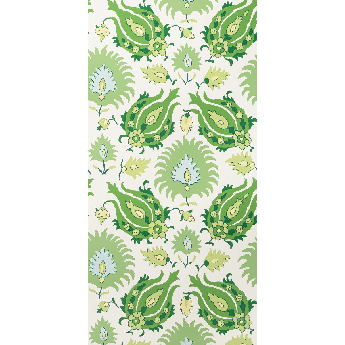 BRUNSCHWIG & FILS P8020102.3033.0 KASHMIRI LEAF/ALOE Wallpaper - Eade's Wallpaper