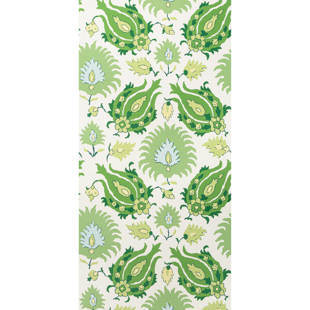BRUNSCHWIG & FILS P8020102.3033.0 KASHMIRI LEAF/ALOE Wallpaper - Eade's Wallpaper