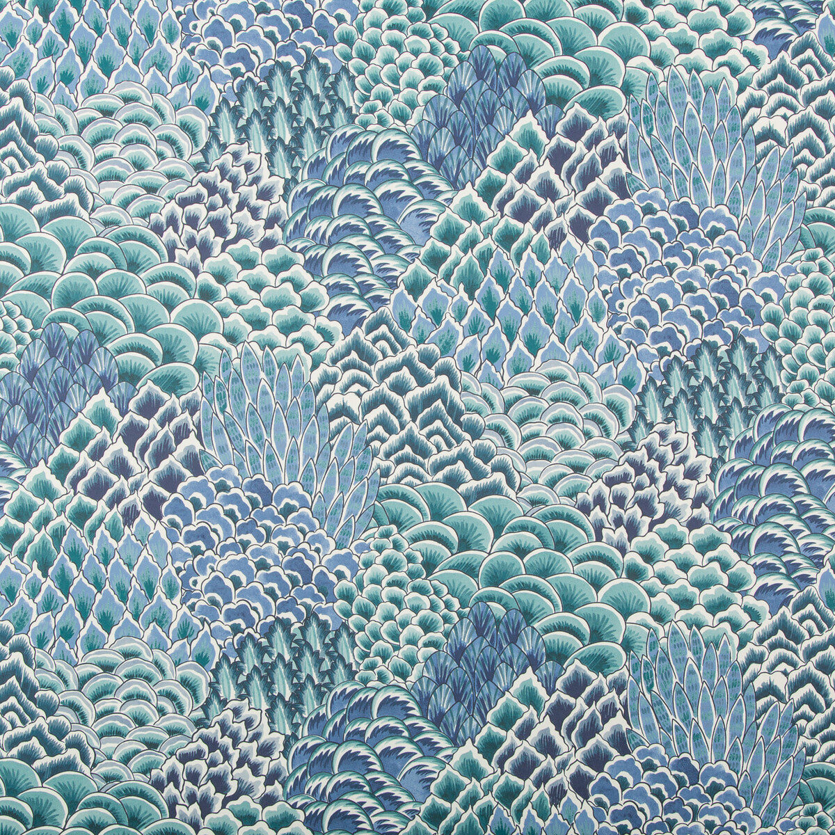 BRUNSCHWIG & FILS P8020104.13.0 KATIBI TURQUOISE Wallpaper - Eade's Wallpaper