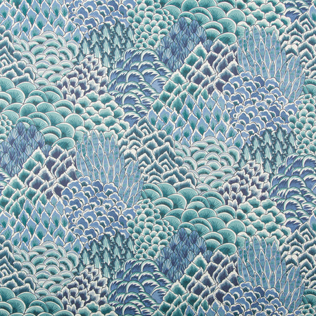 BRUNSCHWIG & FILS P8020104.13.0 KATIBI TURQUOISE Wallpaper - Eade's Wallpaper